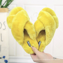 Casual winter  Fur Warm Women home Slippers X cross  Indoor Slipper female